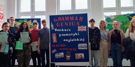 Udział naszych uczniów w Międzyszkolnym Konkursie Gramatyki Angielskiej