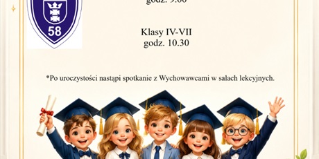Uroczystość zakończenia roku szkolnego 2025/2026