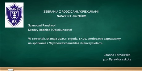 Zebrania z Rodzicami 