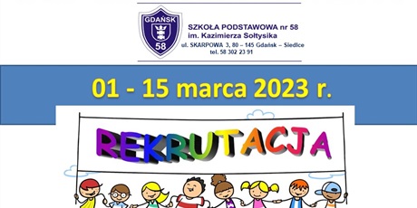 REKRUTACJA - KL. 0  KL. 1 w roku szkol. 2023/2024